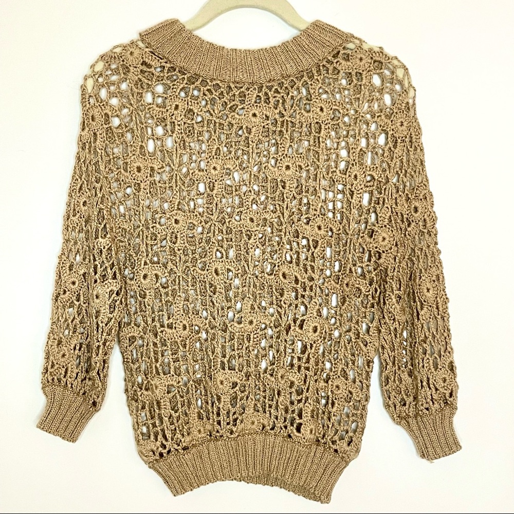 Hand Crochet Openstitch Sweater - Size S - Picture 5 of 5